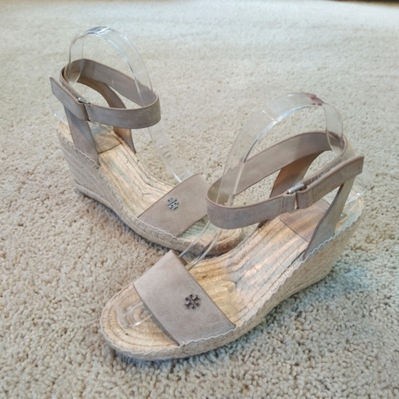 Tory Burch Bima II Suede Espadrille Sandals - Picture 1 of 13